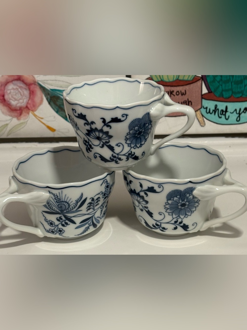 Vintage Blue Danube Blue Onion Pattern Oversized Cup Made in Japan 1970’s